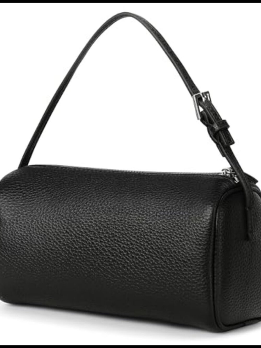Vegan Leather Mini Barrel Purse Crossbody Bag with Adjustable Strap
